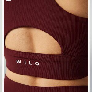 WILO  Base Ribbed (Plum) Longline Sports Bra